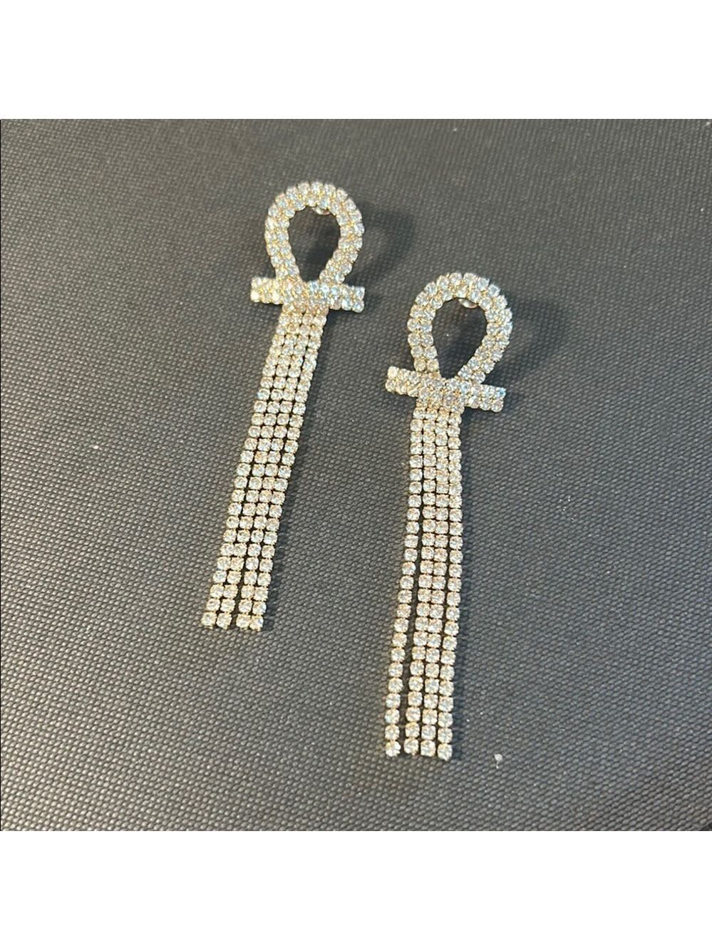 Swarovski Gold Post & Dangle Earrings